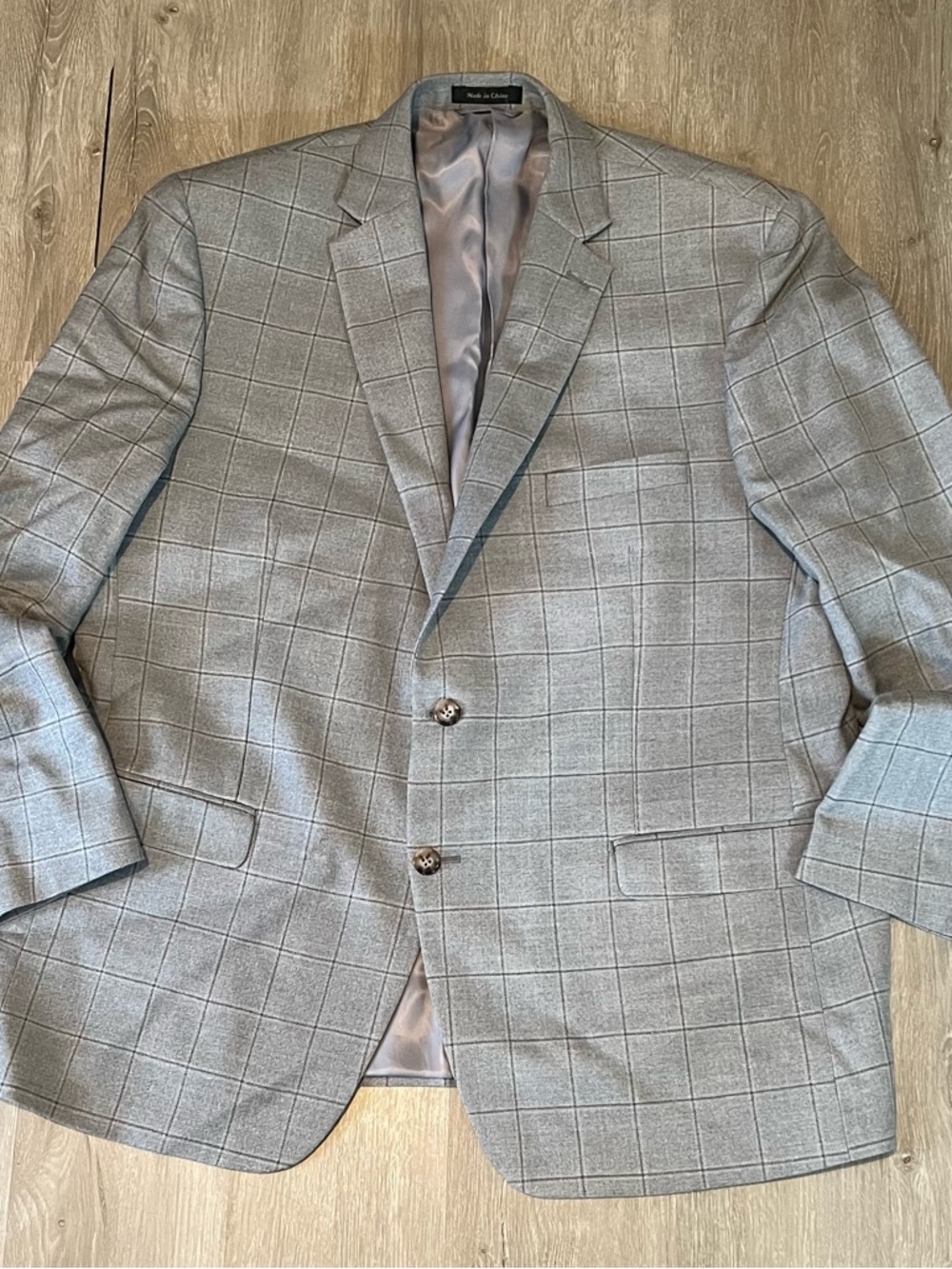 LAUREN Ralph Lauren  Classic Men's Gray Windowpane Blazer - Brand: